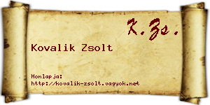 Kovalik Zsolt névjegykártya